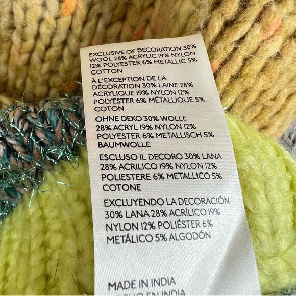 Anthropologie Fringed Colorblock Sweater - Picture 6 of 6